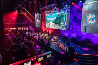 The 30,000-square-foot, multilevel HyperX Esports Arena in Las Vegas features a 50-foot LED video wall and a wide range of JBL Professional, Crown, BSS, AMX, and Martin solutions to deliver an immersive gaming experience.