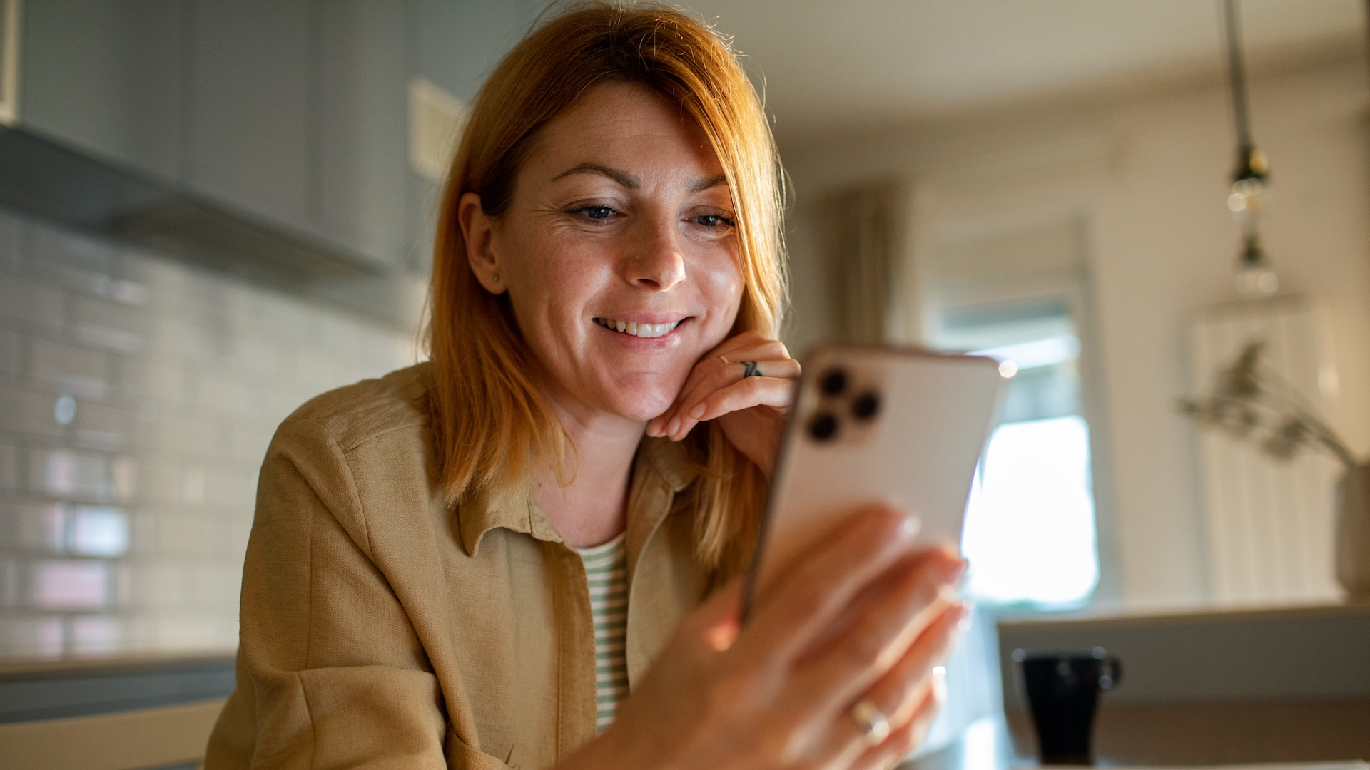 woman using phone
