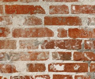 bricks that have been aged with a whitewash and cement