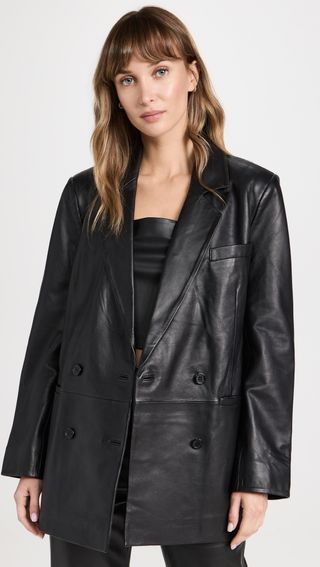 Lässiger Dalia Reformation Veda Lederblazer