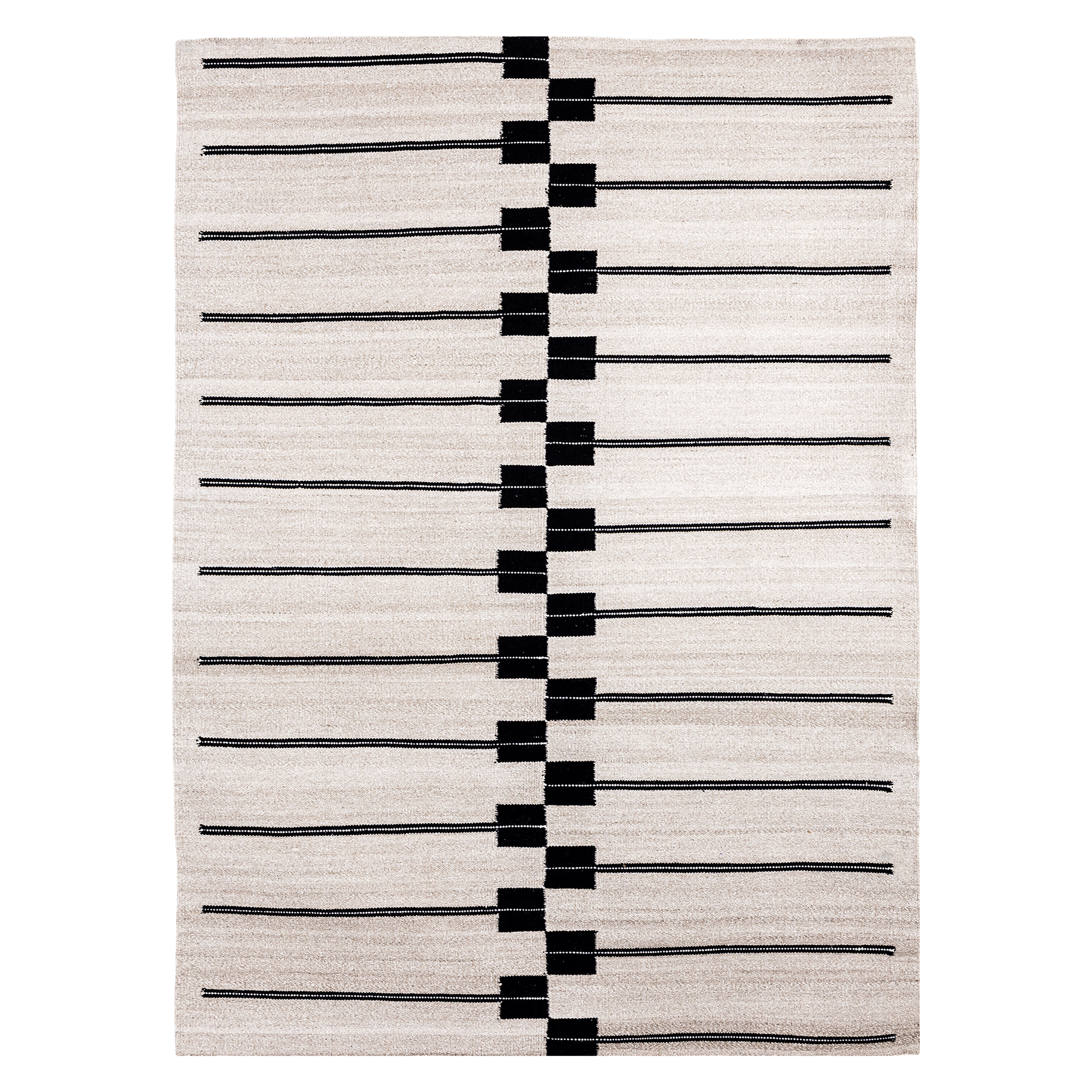 Spine rPET rug in Beige by Heals Eleanor Pritchard with Case at Heals