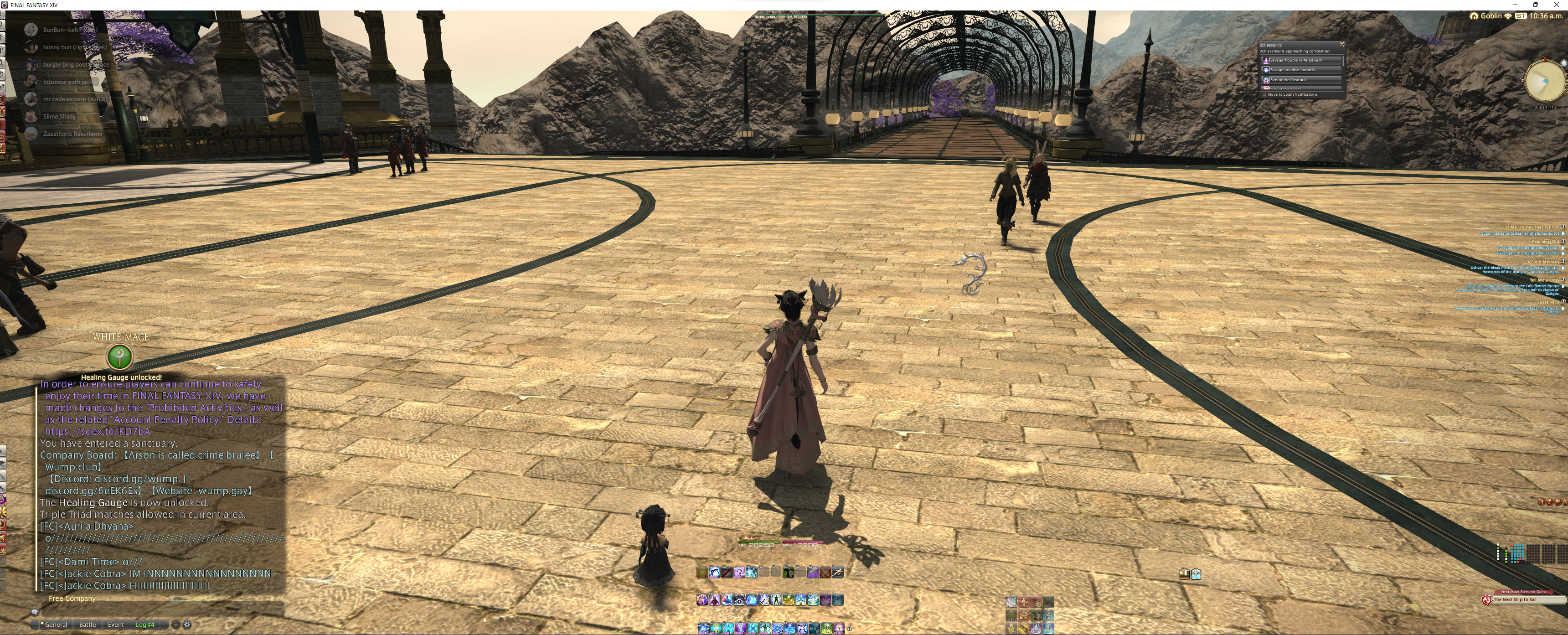 FFXIV, Jackie's character in the Crystarium.
