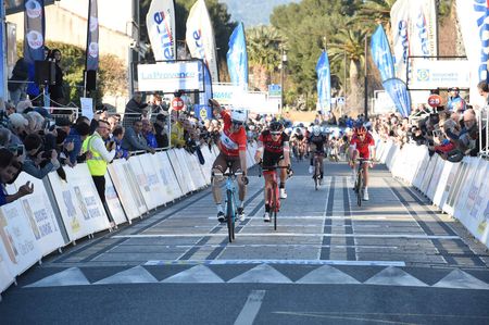 Alexandre Geniez (AG2R La Mondiale) celebrates his victory