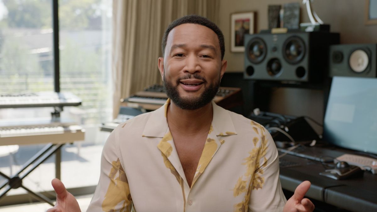 John Legend speaking while on Finding Harmony