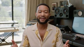 John Legend speaking while on Finding Harmony