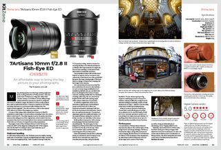 Image showing the 7artisans 10mm lens review in issue 290 (February 2025) of Digital Camera magazine