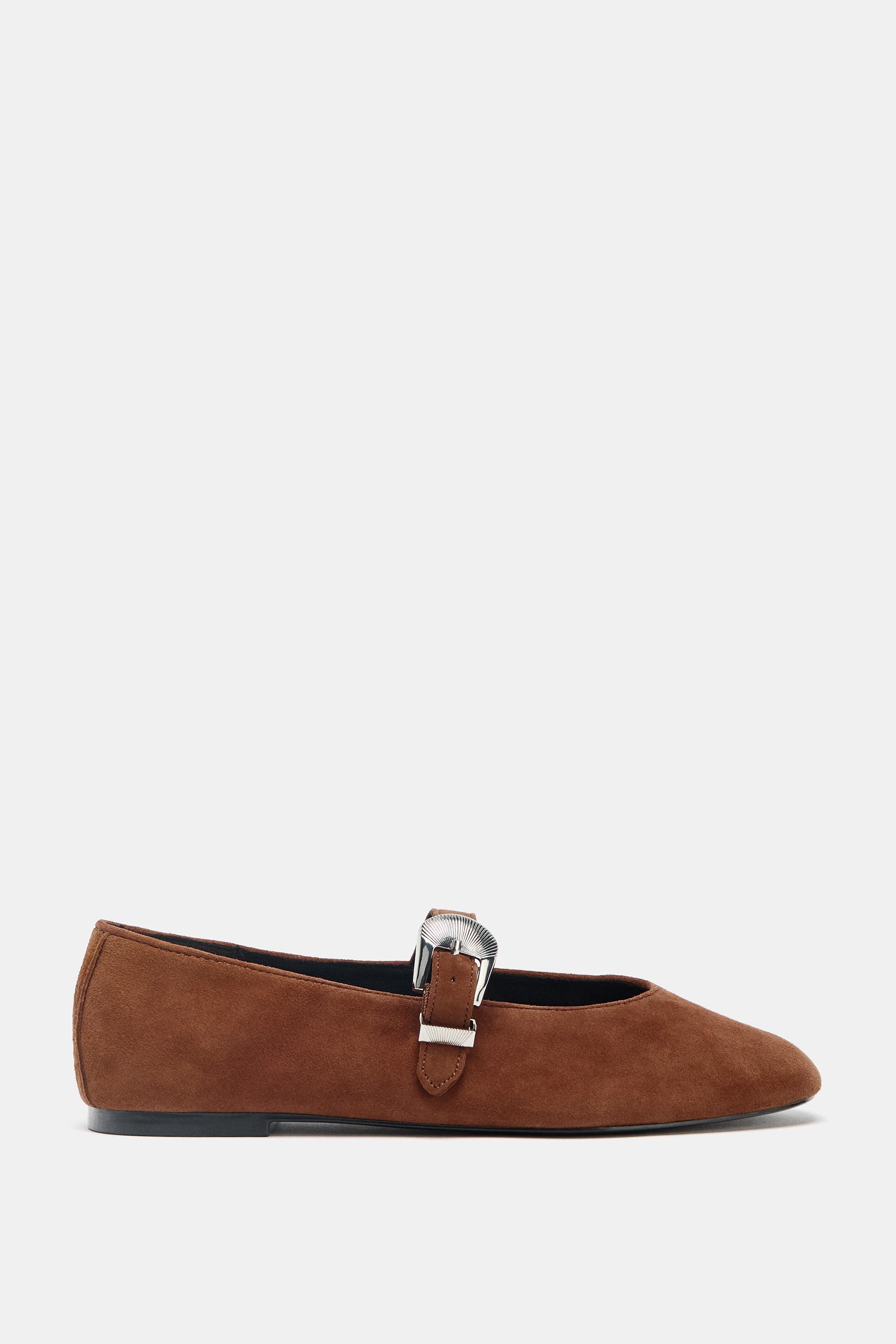 Buckle Suede Mary Janes