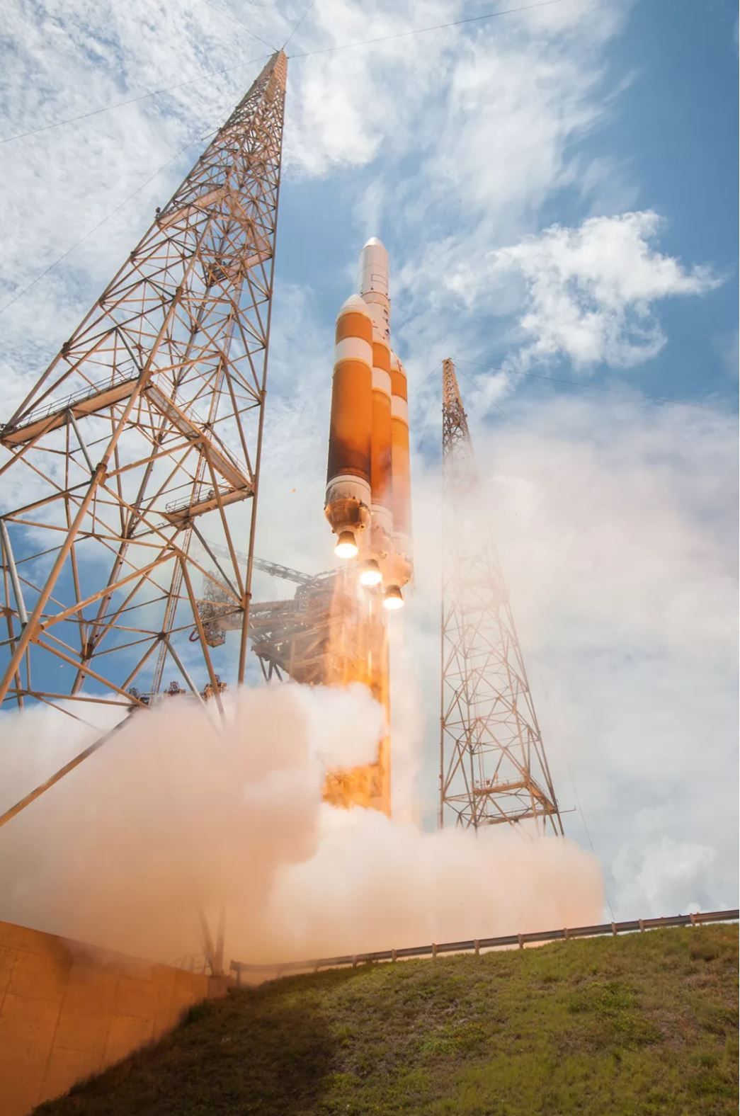 A United Launch Alliance Delta IV Heavy rocket launches into space carrying the classified NROL-37 satellite from Cape Canaveral Air Force Base in Florida on June 11, 2016. That launch was also mission for the U.S. National Reconnaissance Office.