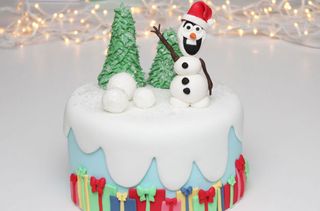 Frozen Christmas cake