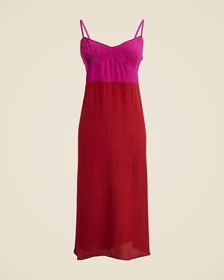 Araks X J.crew Midi Slip Dress in Crepe De Chine