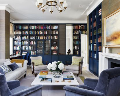 Bookshelf in a living room