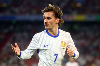 Antoine Griezmann of France in action during the UEFA EURO 2024 semi-final match between Spain v France at Munich Football Arena on July 09, 2024 in Munich, Germany