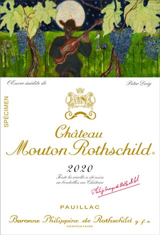 Château Mouton Rothschild wine label designed by Peter Doig
