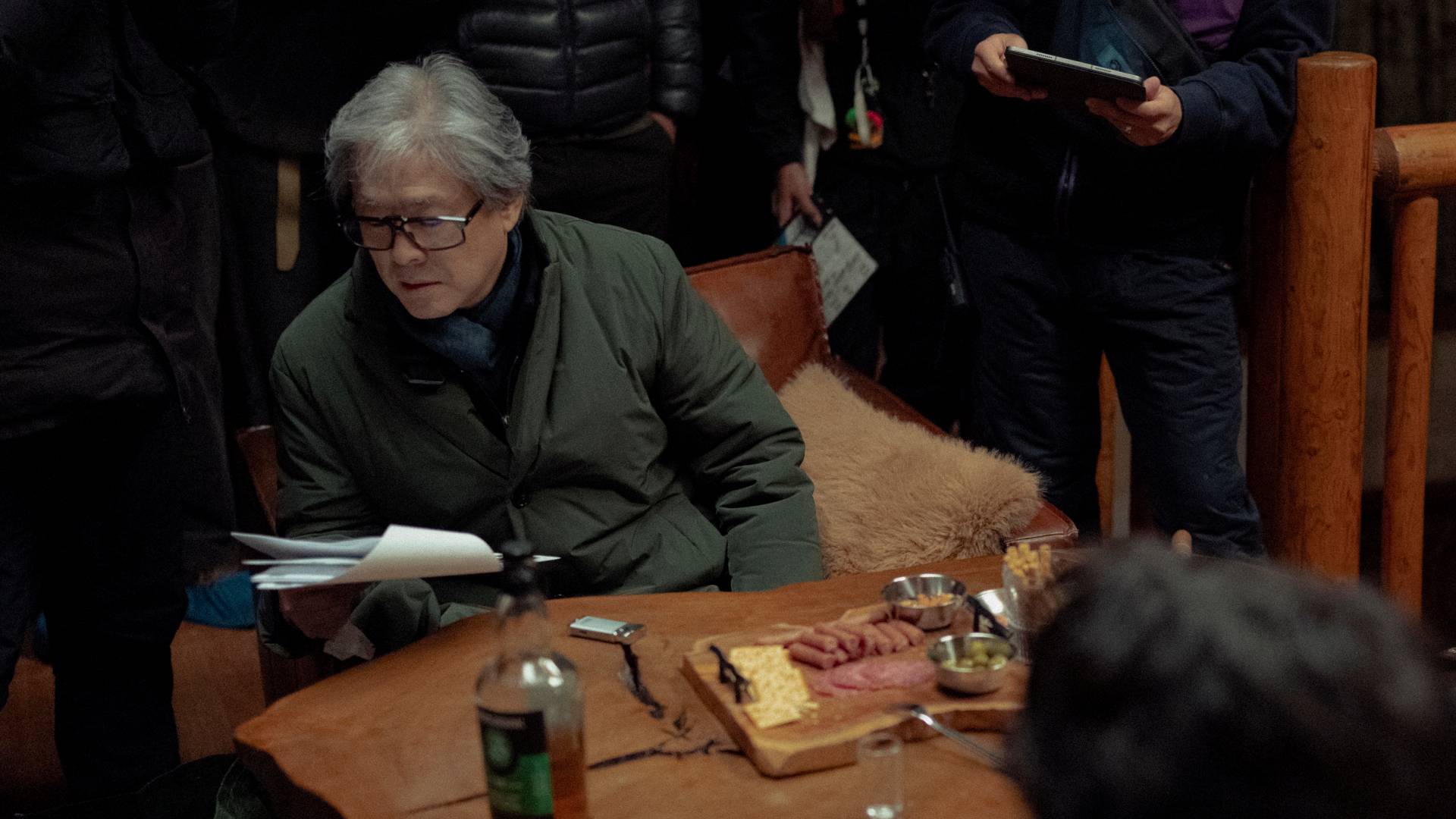 Park Chan-wook on the set of No Other Choice