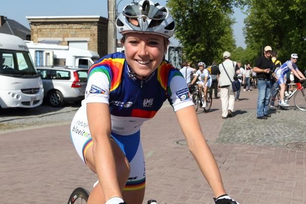 World Cup leader, Annemiek Van Vleuten (Nederland Bloeit) before the start