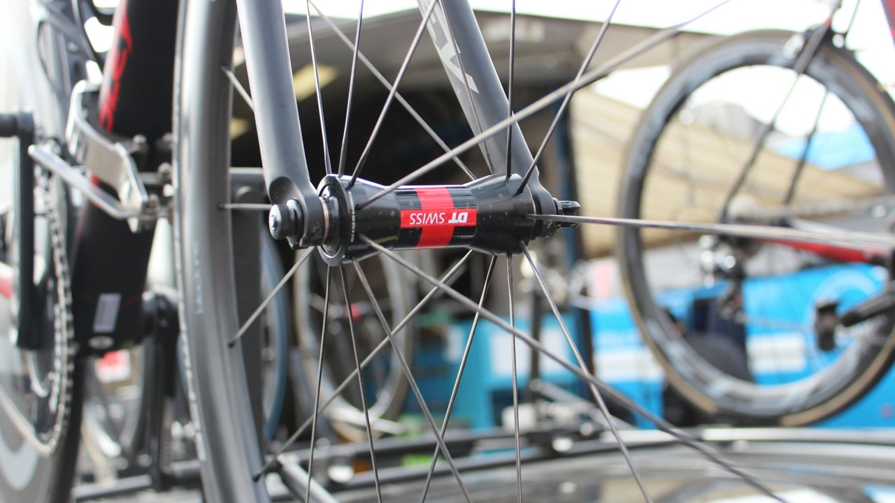 The old reliable DT Swiss provides hubs for the Black Disc wheels.