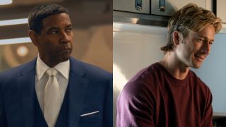 From left to right: Denzel Washington in Highest 2 Lowest and Glen Powell in Chad Powers. 