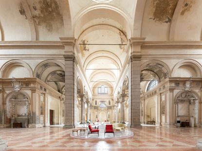 Volumnia Gallery, Piacenza, is set inside a renaissance church