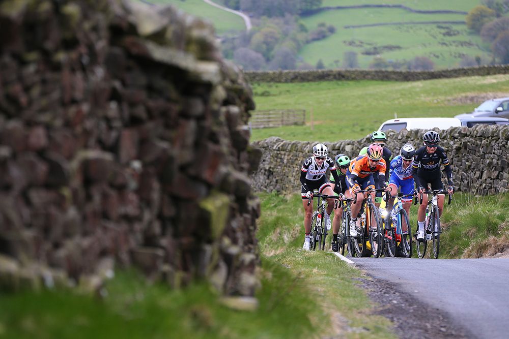 The lead group at Tour de Yorkshire