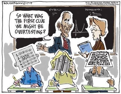 Obama cartoon U.S. Education Testing
