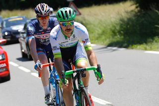 Mitchell Docker (Orica GreenEdge) and Frederik Backaert (Wanty - Groupe Gobert) in the breakaway during stage 1 at Criterium du Dauphine