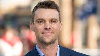 Jesse Spencer visits "Extra" at Universal Studios Hollywood