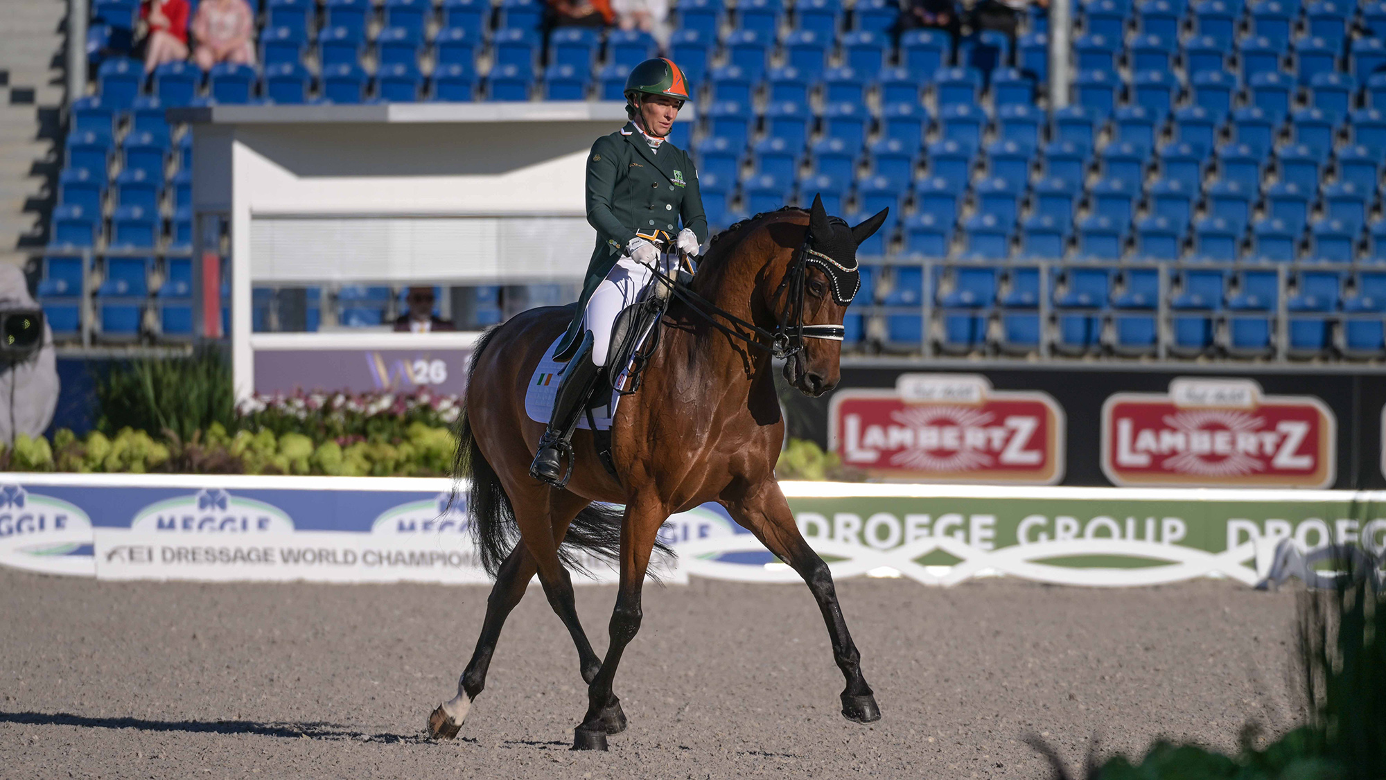 Jessica Dunn for Ireland riding Dan Its Carston during 2026 FEI Dressage World Championship in Aachen