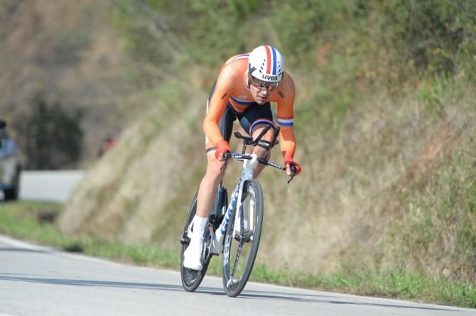 Tom Dumoulin (Netherlands) rode to third in the Worlds