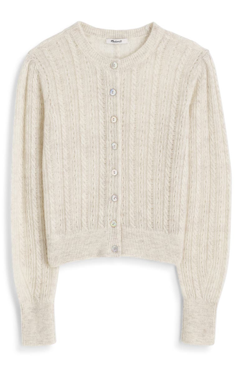 Madewell Pointelle Stitch Alpaca Blend Cardigan
