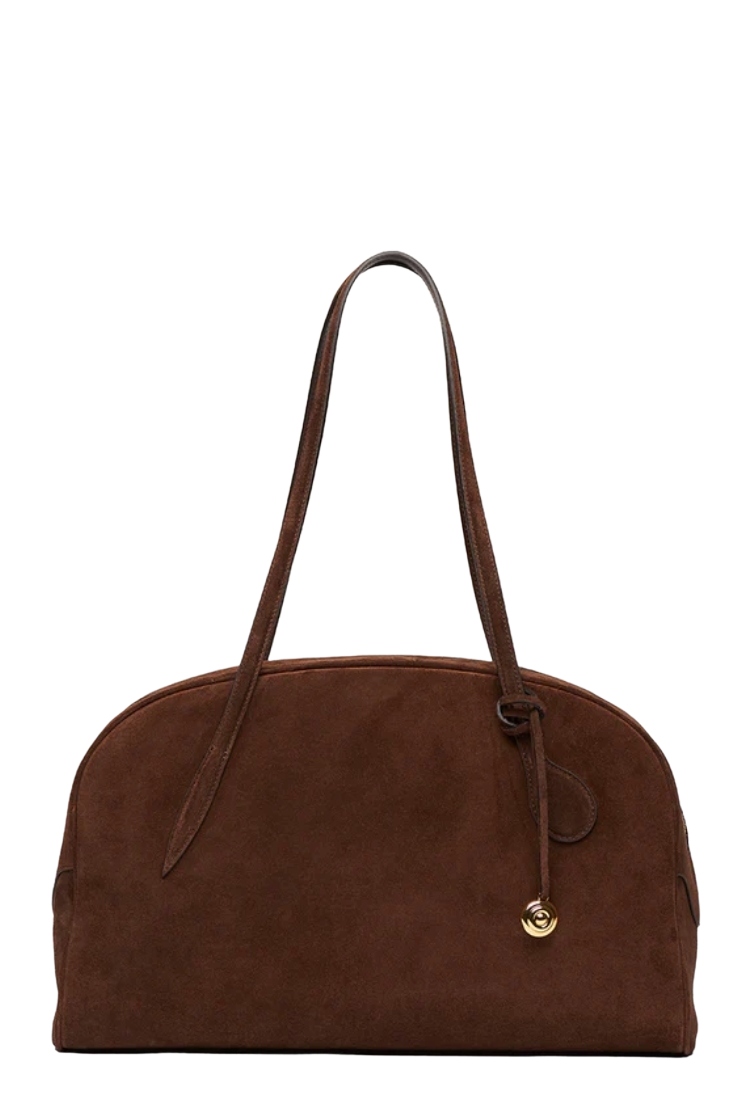 Liffner, Bowling Bag Dark Brown Suede