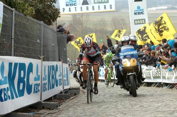 Here comes Fabian Cancellara (RadioShack-Leopard)