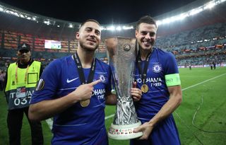 Eden Hazard, left, has been linked with a move to Real Madrid