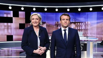 Marine Le Pen and Emmanuel Macron debate