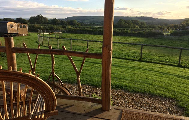 The beautiful view across the valley from the veranda