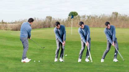 Dan Grieve demonstrating his 3 releases system to play short game shots around the green