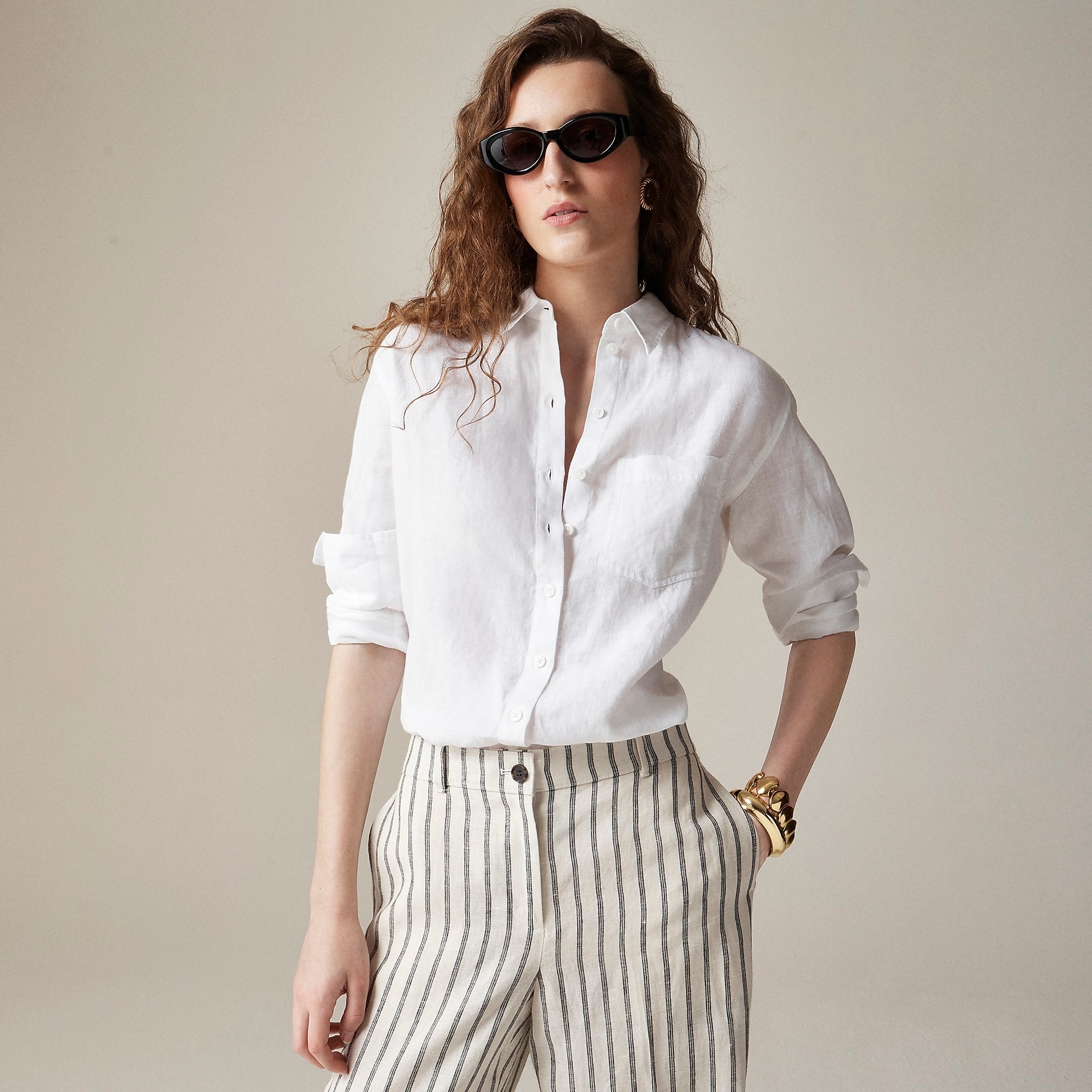J.Crew, Garçon Classic Shirt in Striped Linen