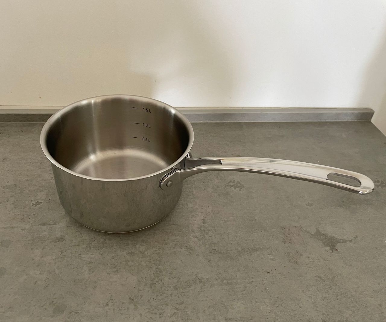 M&amp;S 5-piece Stainless Steel Pan Set shallow saucepan
