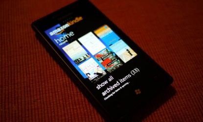 The Kindle app on the Windows Phone 7