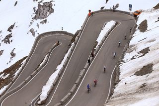The famous hairpins of the Stelvio