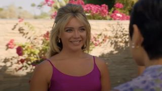 Florence Pugh in Bright Pink from Don't Worry Darling