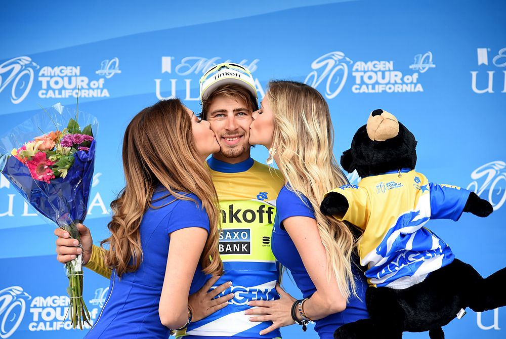 Peter Sagan (Tinkoff-Saxo) wins the golden Tour of California jersey