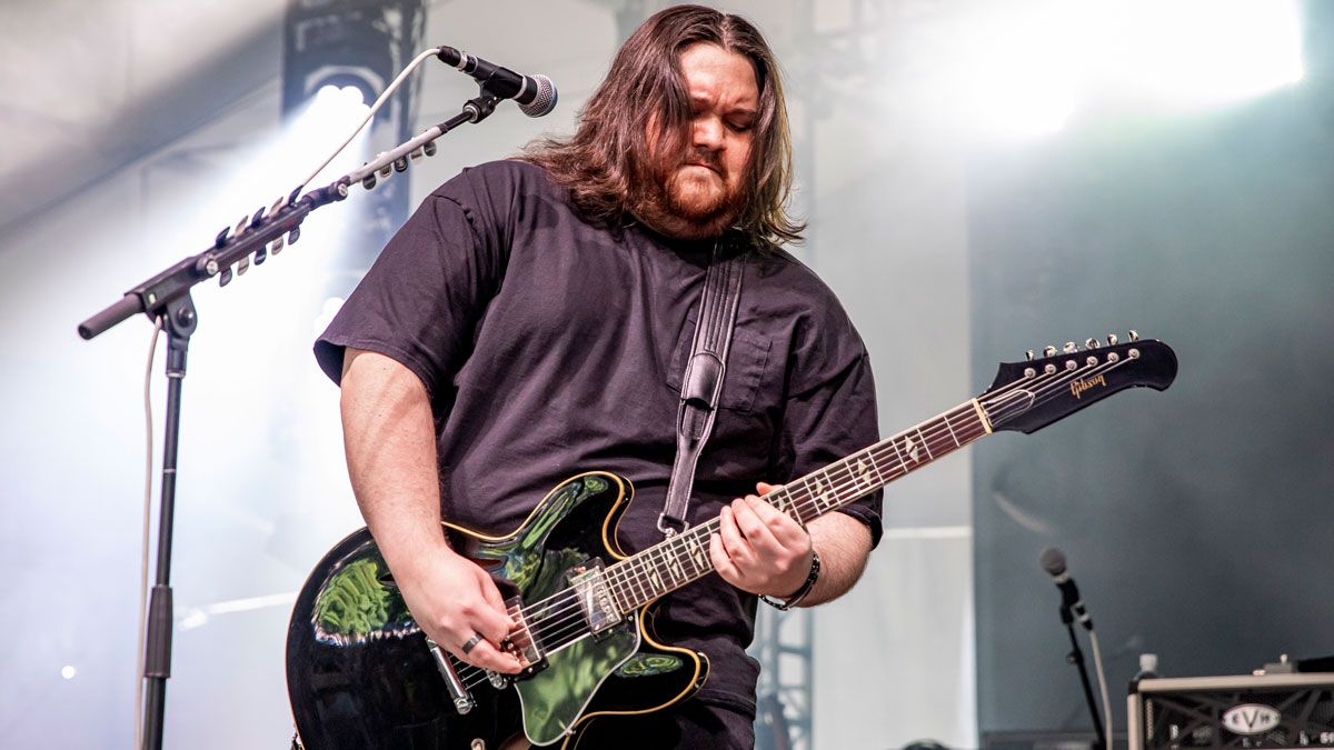 Wolfgang Van Halen of Mammoth WVH performs on day 2 of Shaky Knees Festival at Atlanta Central Park on October 23, 2021 in Atlanta, Georgia.