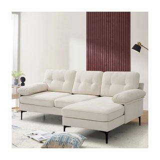 white small corner sofa