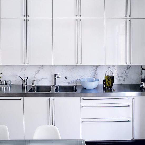 kitchen with white drawer and cabinet