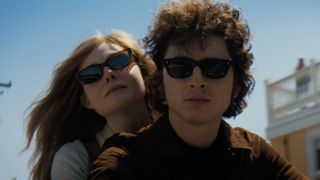 Elle Fanning and Timothee Chalamet in A Complete Unknown