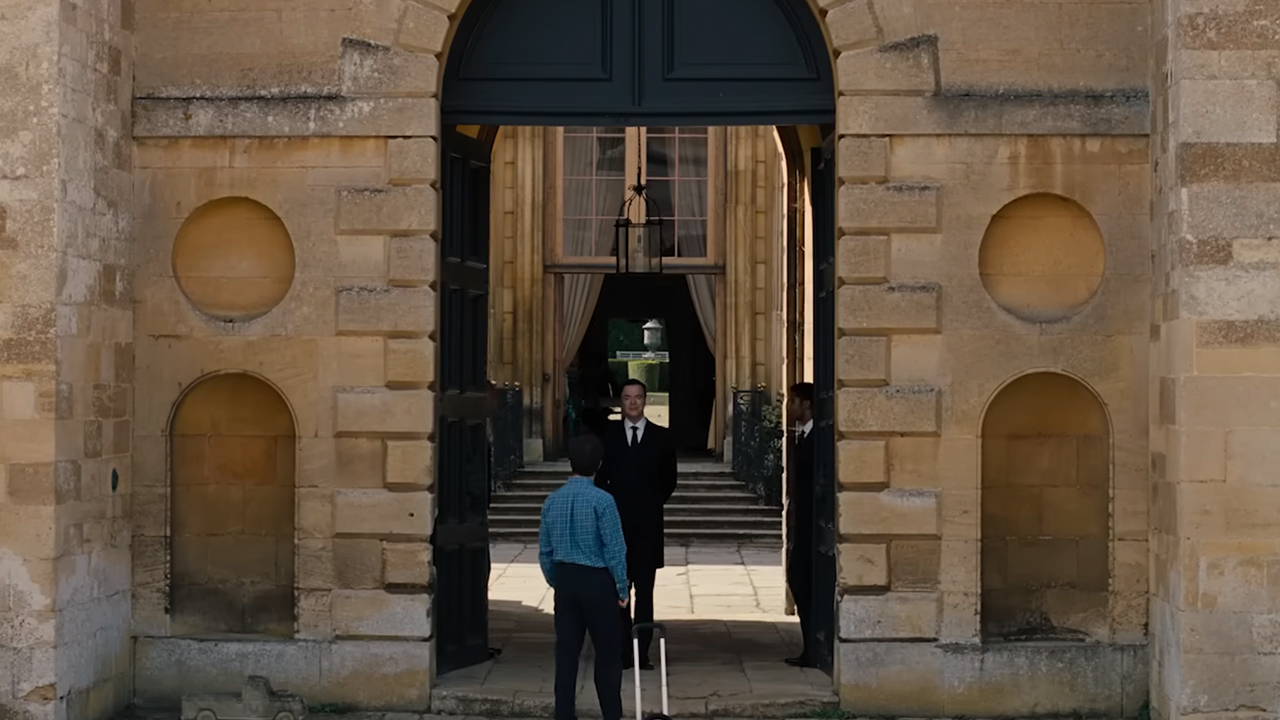 The front door to Drayton House in Saltburn