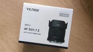 Packaging for Viltrox AF 35mm f/1.7 for Nikon Z mount