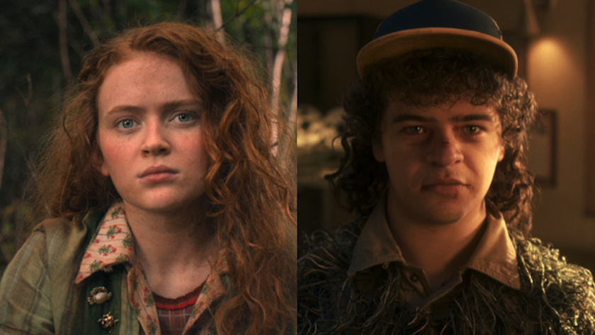 Sadie Sink as Max and Gaten Matarazzo as Dustin in Stranger Things 5
