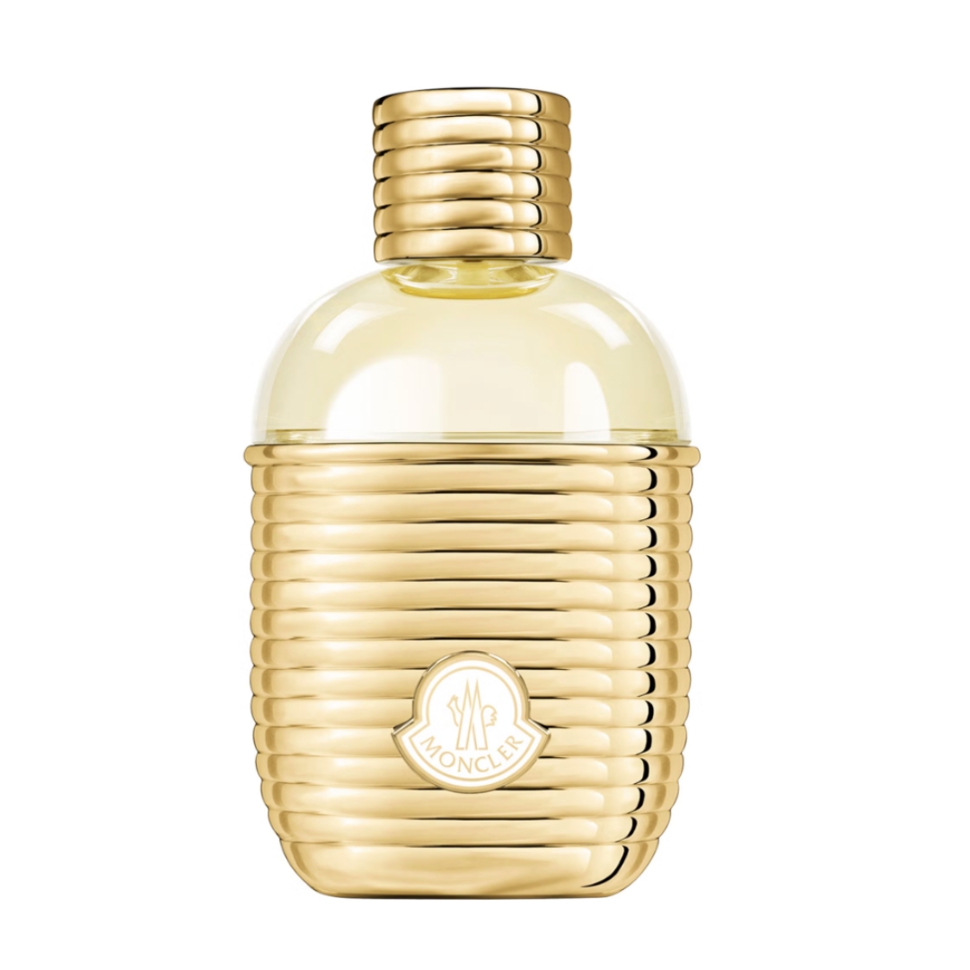 A product shot of the Moncler Pour Femme Sunrise Eau de Parfum, on a white background