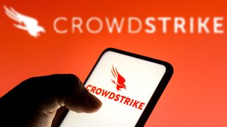 CrowdStrike logo on phone